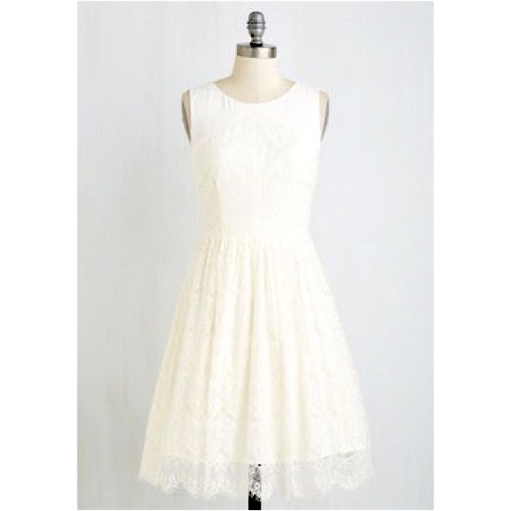ModCloth Roll in With The Punch dress in Ivory